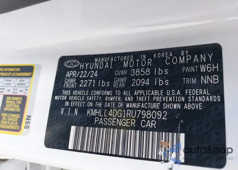 2024 Hyundai Elantra Se из США, поврежденный, VIN KMHLL4DG1RU798092